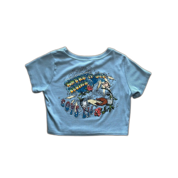 Boys Lie Where it Begins Crop Tee - Picture 2 of 2